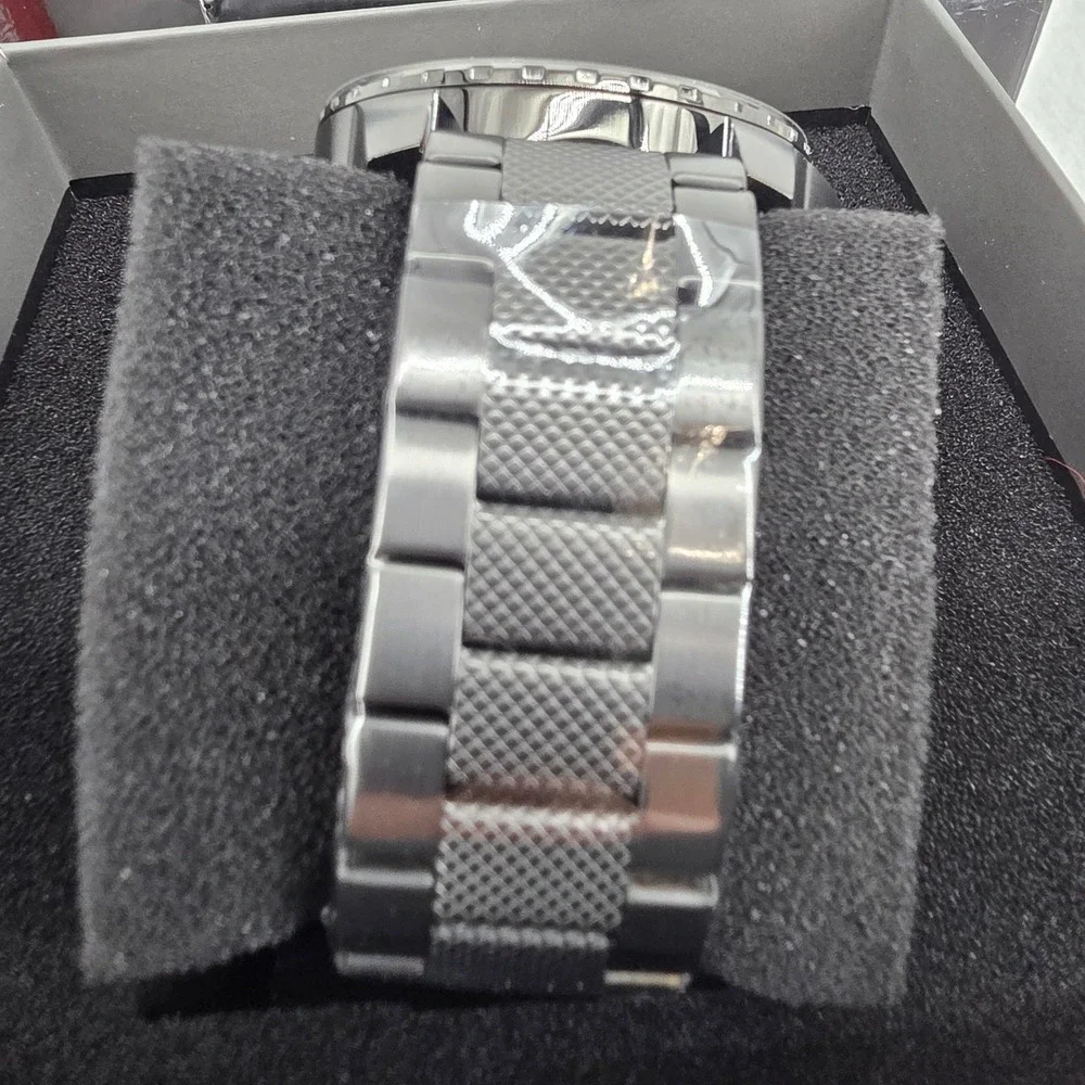 Chase-Durer Mens Camouflage Dial Gunmetal Stainless Steel Military Watch New